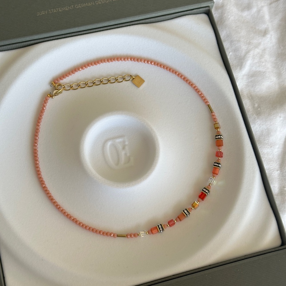 Elegant Pink Beaded Necklace